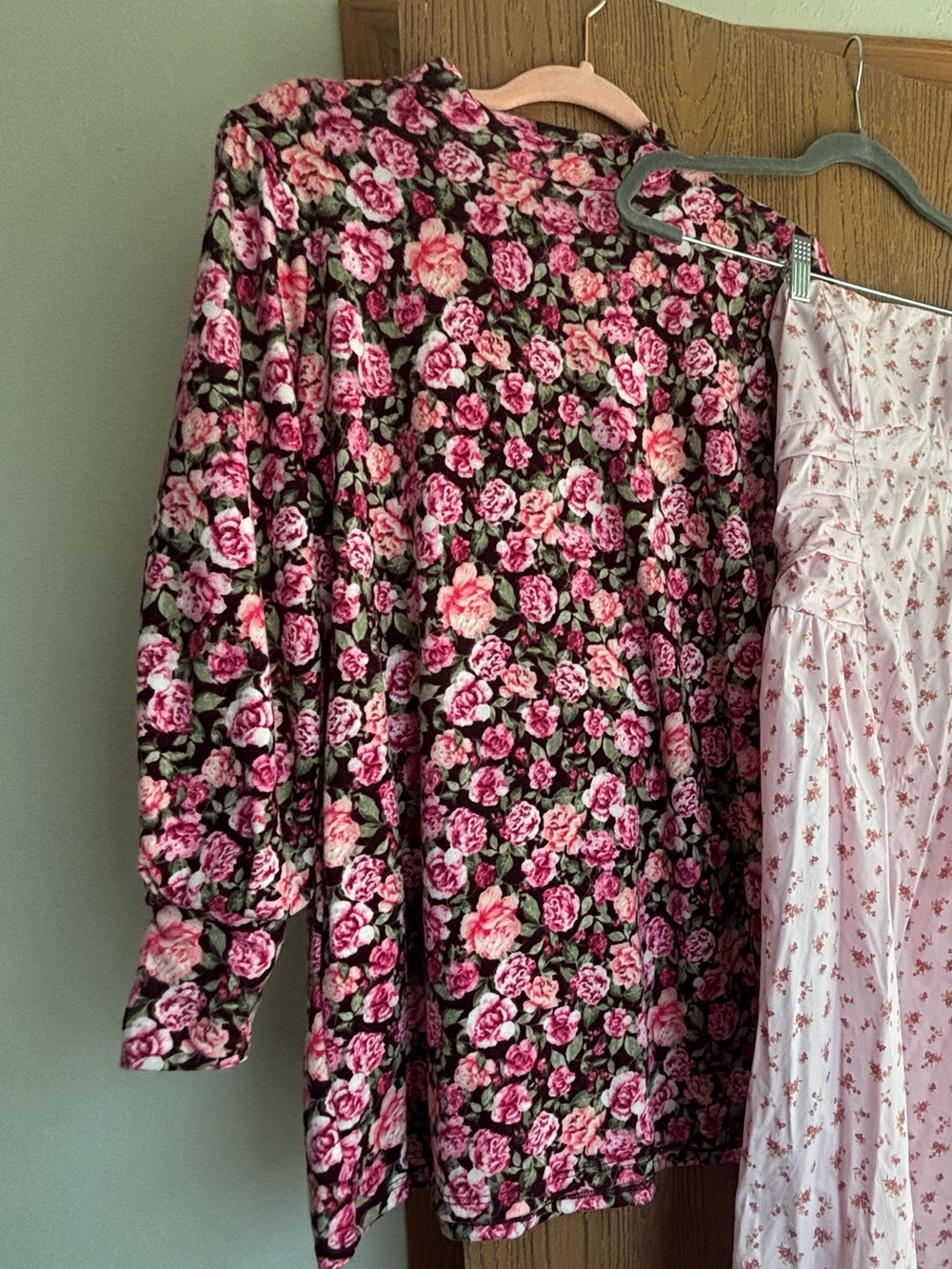 Pink Floral Midi Skirt - Lightweight Women's Skirt